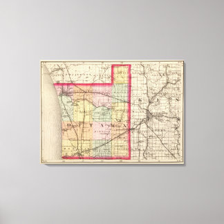 Lienzo Mapa del condado de Ottawa, Michigan