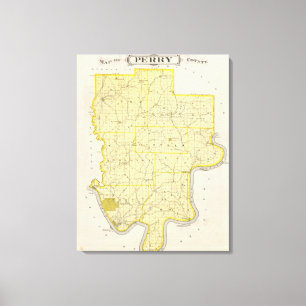 Lienzo Mapa del condado de Perry