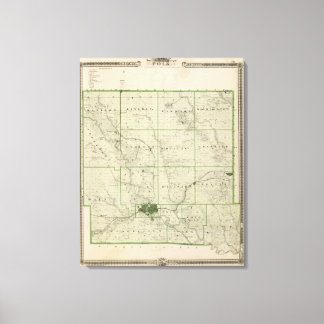 Lienzo Mapa del condado de Polk, estado de Iowa