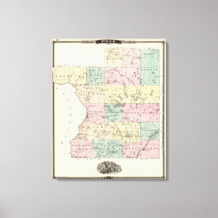 Lienzo Mapa del condado de Polk, estado de Wisconsin