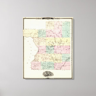 Lienzo Mapa del condado de Polk, estado de Wisconsin