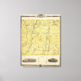 Lienzo Mapa del condado de Ringgold, estado de Iowa