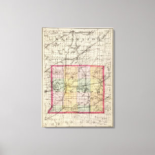 Lienzo Mapa del condado de San José, Michigan