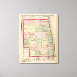 Lienzo Mapa del condado de Sanilac, Michigan