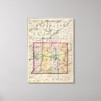 Lienzo Mapa del condado de St Joseph, Michigan