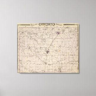 Lienzo Mapa del condado de Steuben Indiana