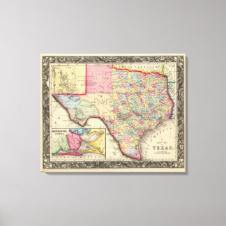 Lienzo Mapa Del Condado De Texas