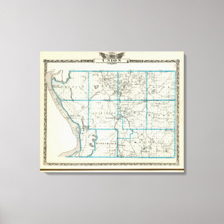 Lienzo Mapa del condado de Union