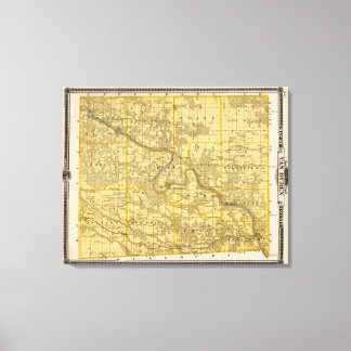 Lienzo Mapa del condado de Van Buren, estado de Iowa