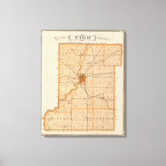 Lienzo Mapa del condado de Vigo
