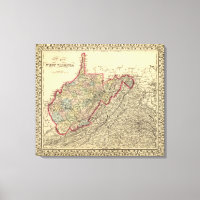 Mapa del condado de Virginia Occidental