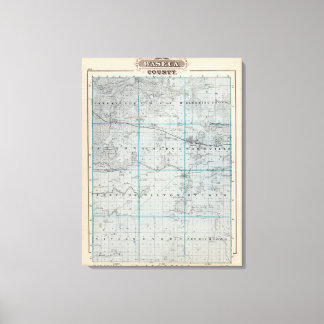 Lienzo Mapa del condado de Waseca, Minnesota