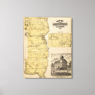Lienzo Mapa del condado de Washington, Minnesota