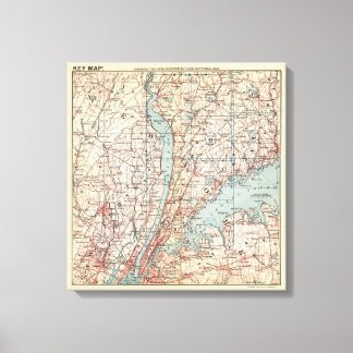 Lienzo Mapa del condado de Westchester, Nueva York