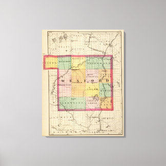 Lienzo Mapa del condado de Wexford, Michigan