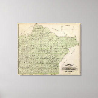 Lienzo Mapa del condado de Wright, Minnesota