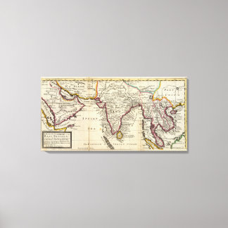 Lienzo Mapa del continente de las Indias Orientales