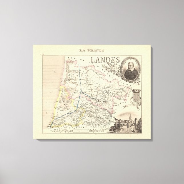 Lienzo Mapa del Departamento de Tierras de 1858, Poster d (Anverso)
