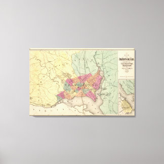 Lienzo Mapa del Distrito de Columbia, Washington