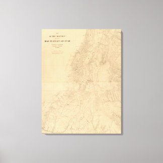 Lienzo Mapa del distrito de la Alta Meseta de Utah