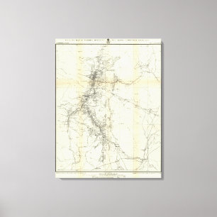 Lienzo Mapa del esquema del distrito de Washoe