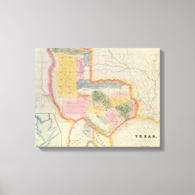Lienzo Mapa del estado de Texas | 1835 (Anverso)