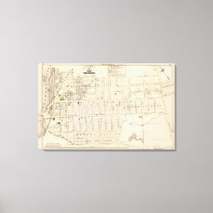 Lienzo Mapa del este de Providence Rhode Island