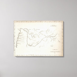 Lienzo Mapa del gobierno de Tennessee