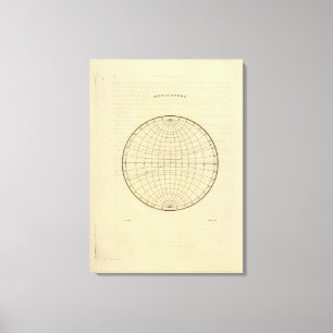 Lienzo Mapa del hemisferio