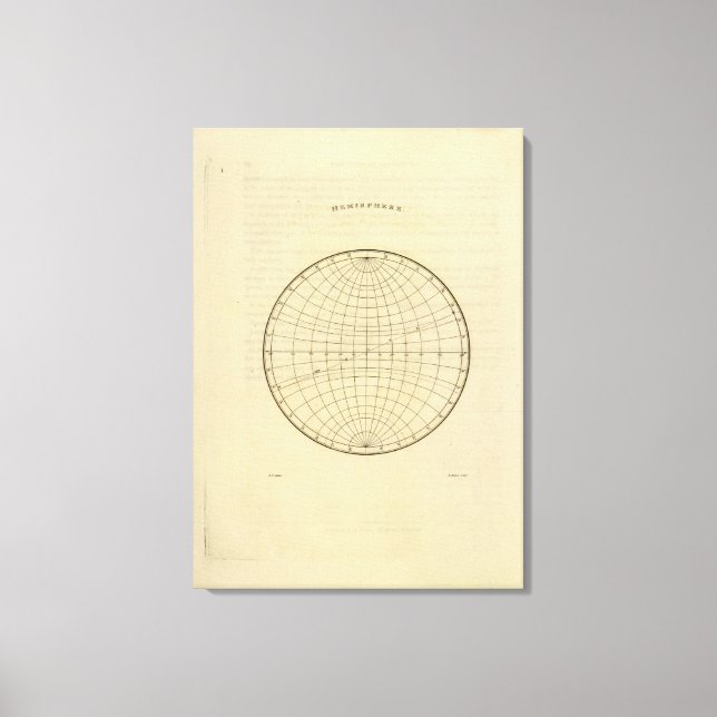 Lienzo Mapa del hemisferio (Anverso)