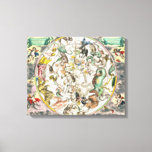 Lienzo Mapa del hemisferio sur, de 'La Celestia