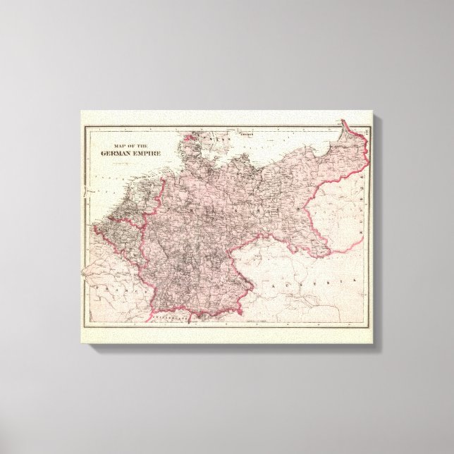 Lienzo Mapa del Imperio Alemán (Anverso)