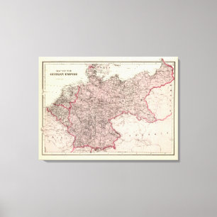 Lienzo Mapa del imperio alemán