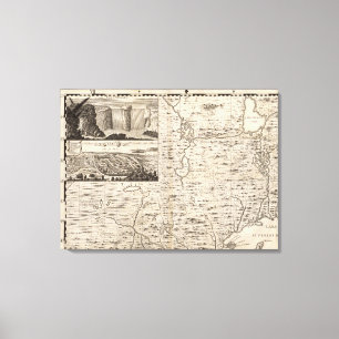 Lienzo Mapa del Imperio Británico en Estados Unidos Hoja 