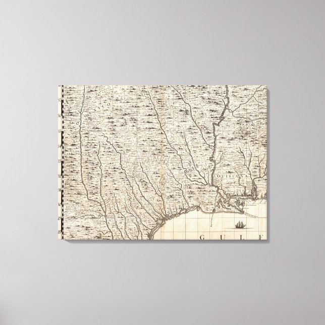 Lienzo Mapa del Imperio Británico en Estados Unidos Hoja  (Anverso)