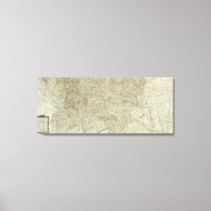 Lienzo Mapa del imperio de la sección del sur de Alemani