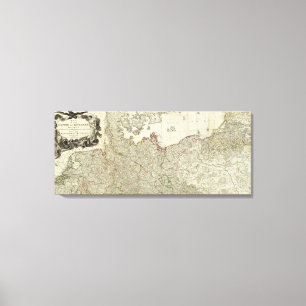 Lienzo Mapa del imperio de la sección septentrional de