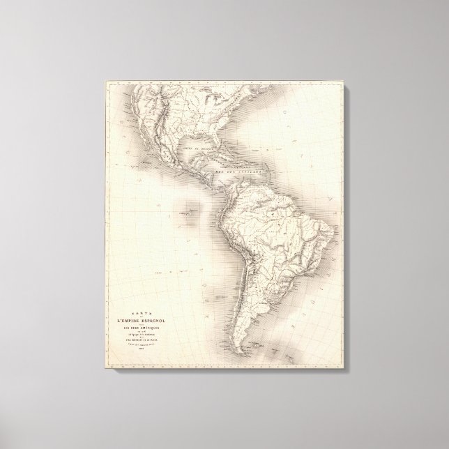 Lienzo Mapa del Imperio Español en América (Anverso)