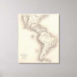 Lienzo Mapa del imperio español en las Américas