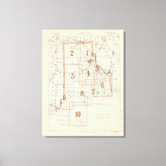 Lienzo Mapa del índice de Rhode Island