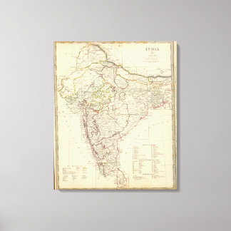 Lienzo Mapa del índice India XII
