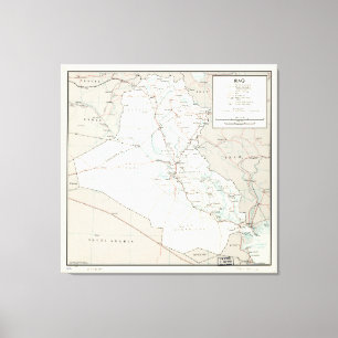 Lienzo Mapa del Iraq (1967)