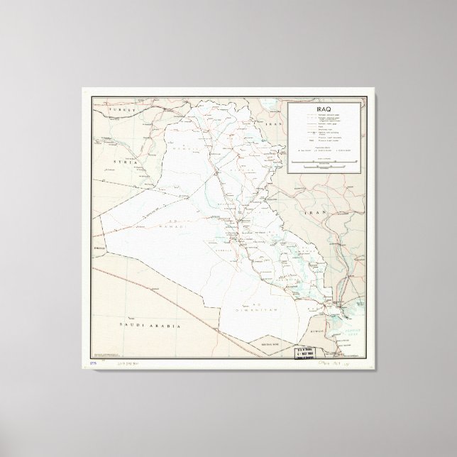 Lienzo Mapa del Iraq (1967) (Anverso)