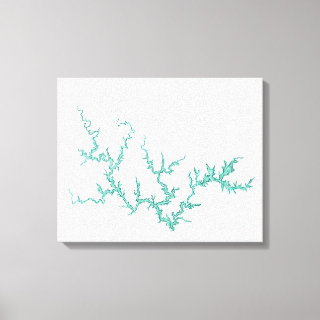 Lienzo Mapa del lago Smith (Anverso)