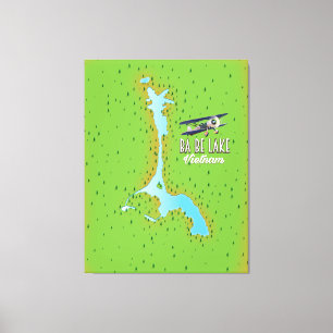 Lienzo Mapa del lago Vietnam de Ba Be