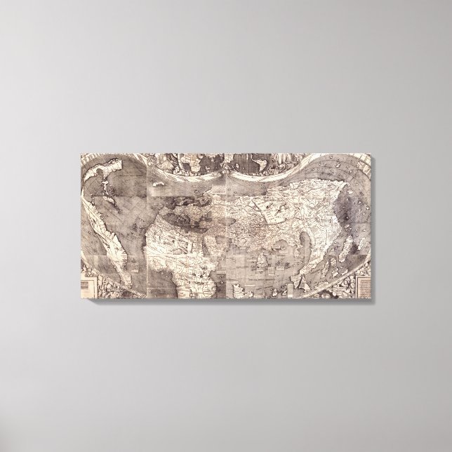 Lienzo Mapa del mundo | 1507 (Anverso)