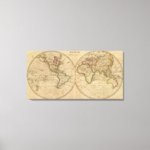 Lienzo Mapa del mundo 4