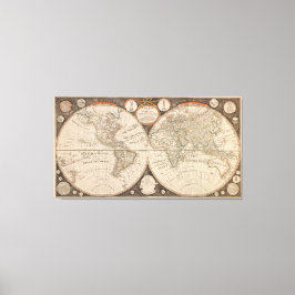 Lienzo Mapa del mundo antiguo, 1799 (Thomas Kitchen)