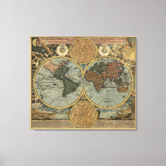 Lienzo Mapa del mundo antiguo de Johann Baptist Homann, 1