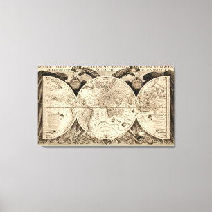 Lienzo Mapa del mundo antiguo de Philipp Eckebrecht -